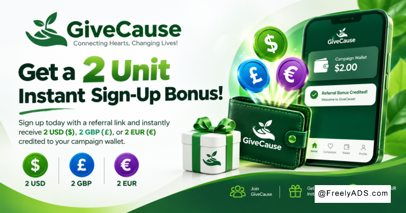 Start Fundraising with GiveCause & Get 2 Units Instantly