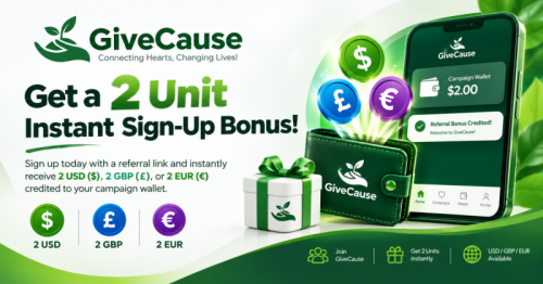 🎁 Start Fundraising with GiveCause & Get 2 Units Instan…