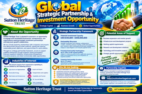 GLOBAL STRATEGIC PARTNERSHIP & INVESTMENT OPPORTUNITY